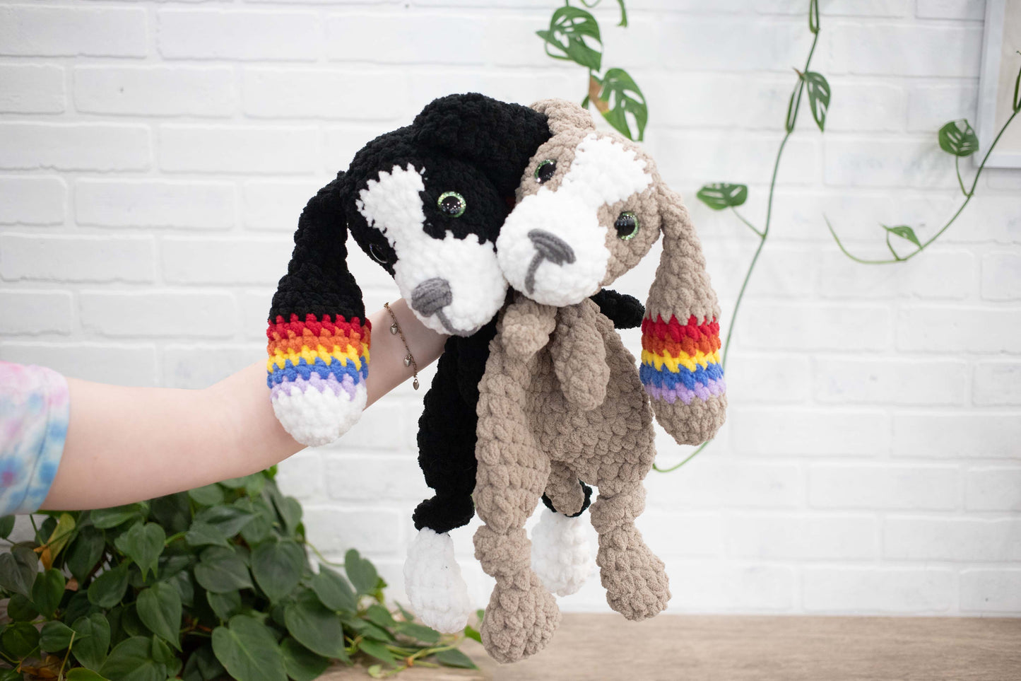 Crochet Puppy Dog Lovey, Crochet Stuffed Animal, Amigurumi Puppy Snuggler The McGarvey Workshop