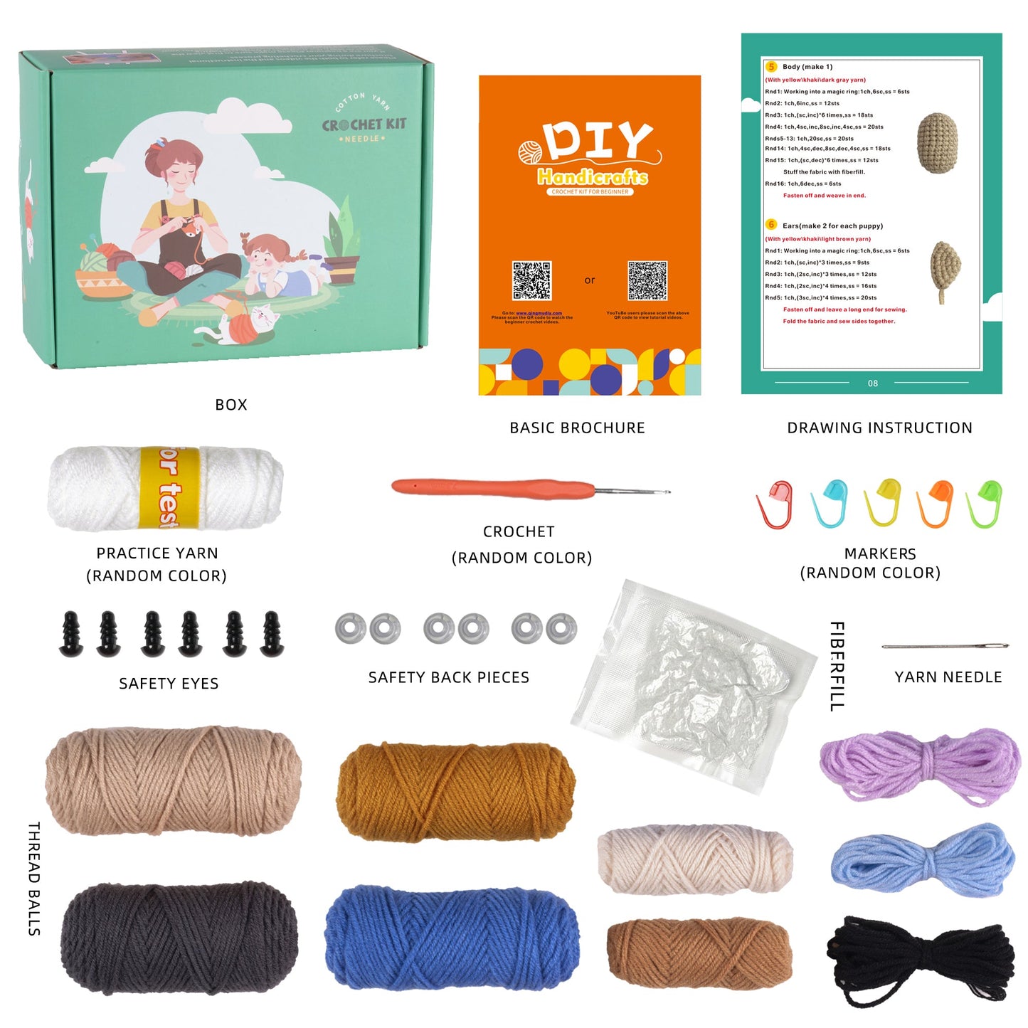 Golden Retriever Amigurumi DIY Crochet Kit Wizardi F07N8-M151 Wizardi