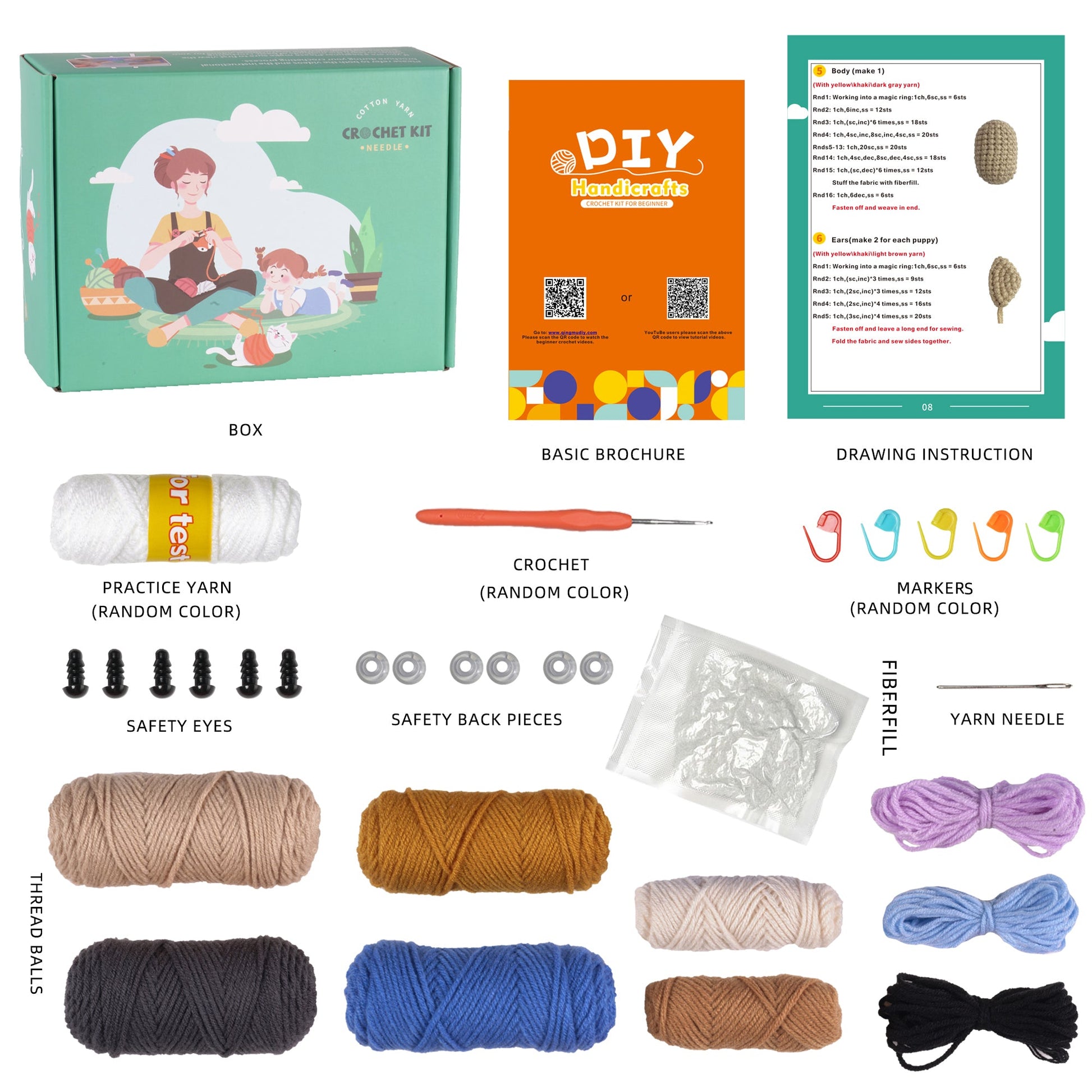 Golden Retriever Amigurumi DIY Crochet Kit Wizardi F07N8-M151 Wizardi