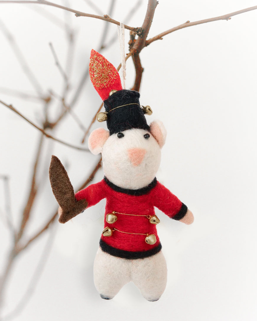 Soldier Mouse Felt Ornament Creative Women