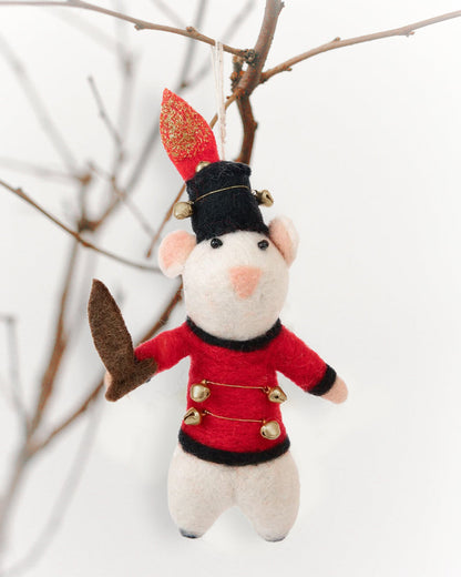 Soldier Mouse Felt Ornament Creative Women