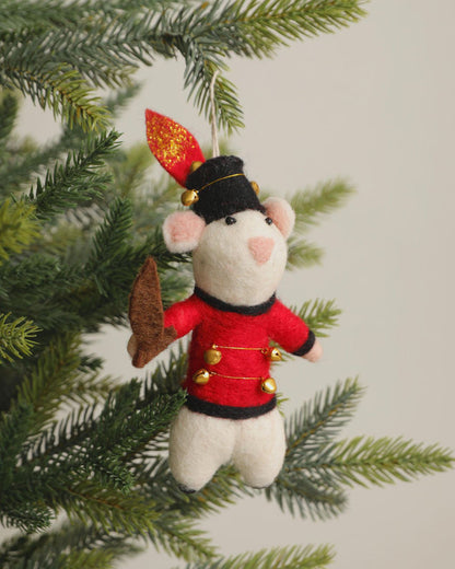 Soldier Mouse Felt Ornament Creative Women