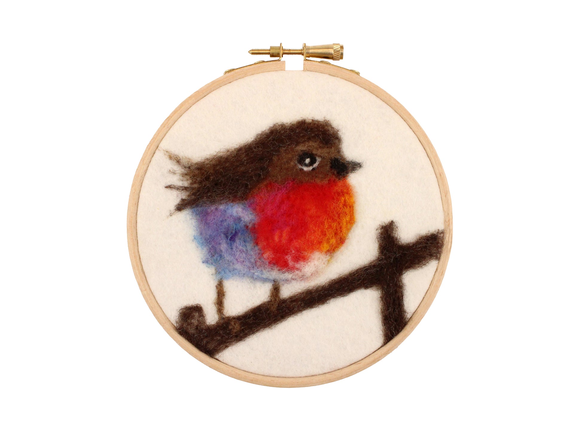 Felting Kit - Robin Hoop Picture Needle Felt Kit The Makerss