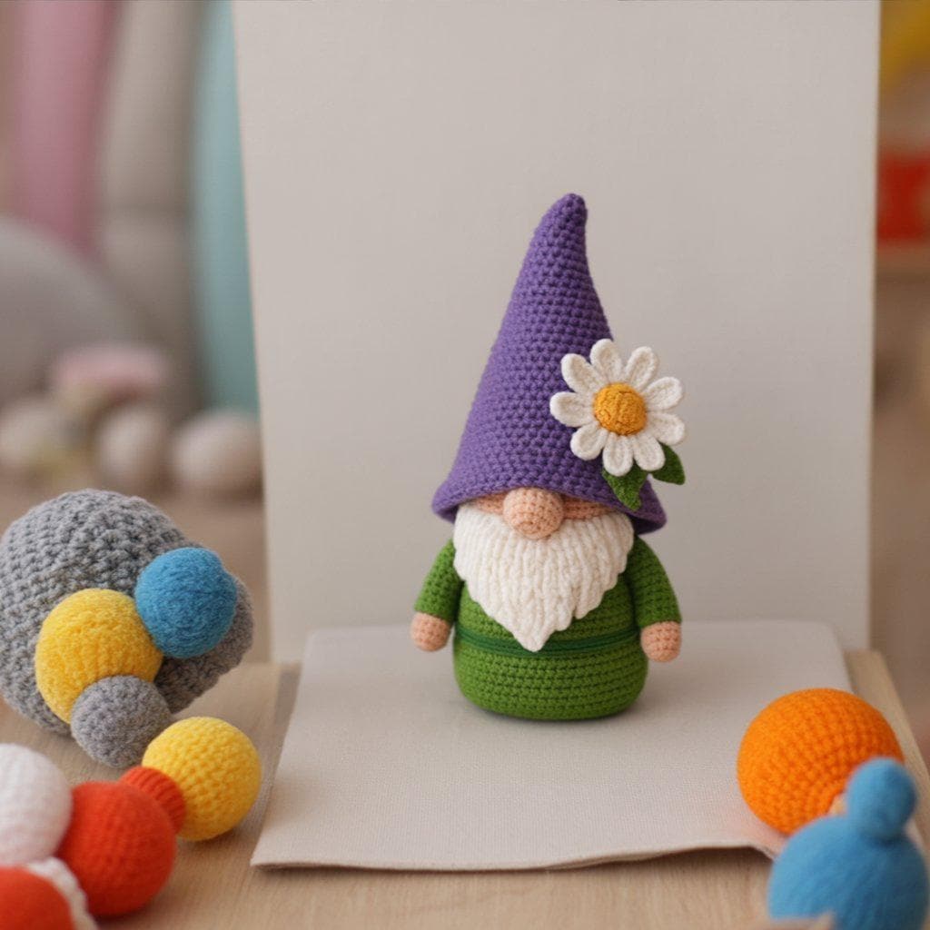 Daisy Gnome Crochet Pattern: Amigurumi Flower Gnome (PDF Download) BBM