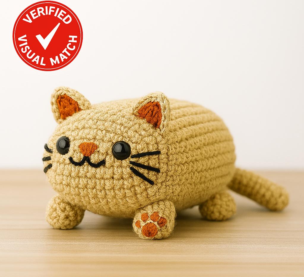 The Chonky Loaf Plush Kitty Pillow Crochet Pattern PDF | Cat pillow  | Easy Beginner Project BBM