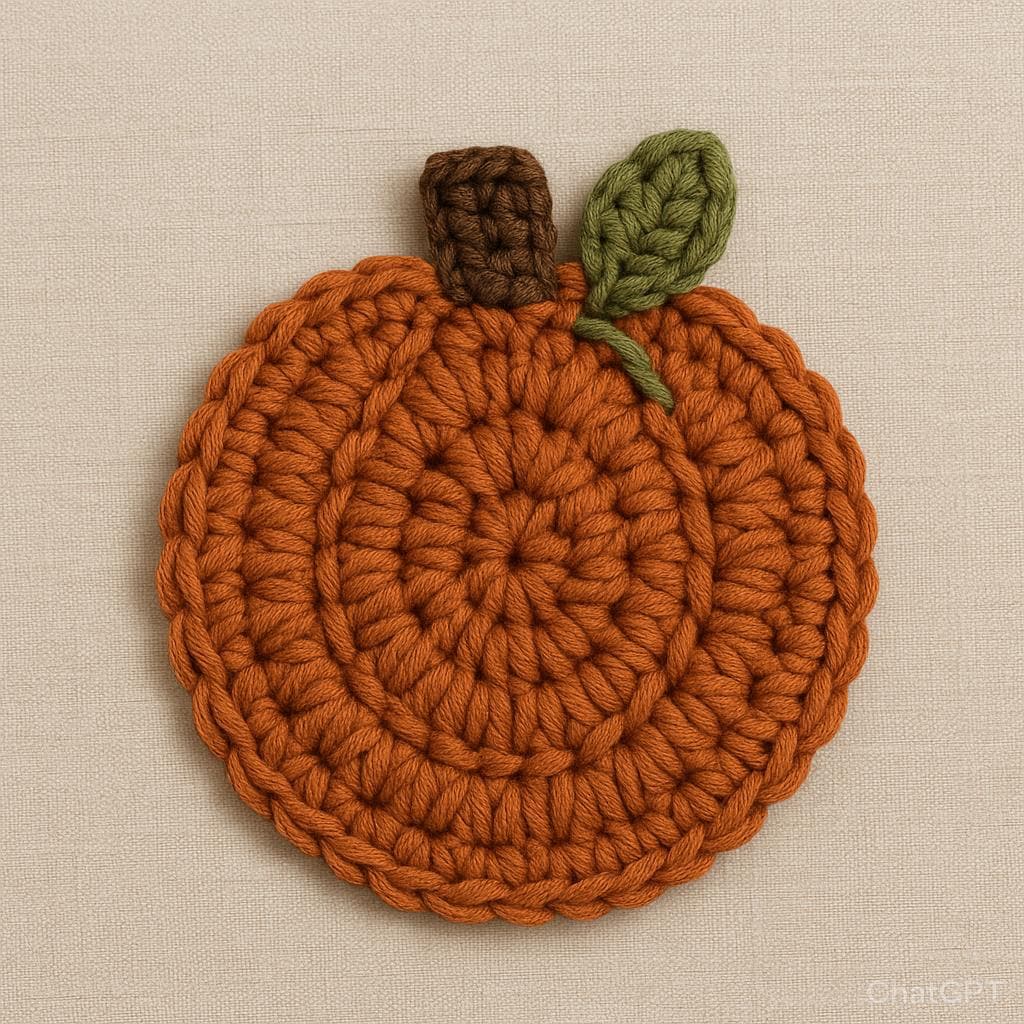 Pumpkin Coaster Crochet Pattern PDF | Beginner-Friendly Fall Decor | Quick Easy Gift | Halloween & Thanksgiving Home BBM