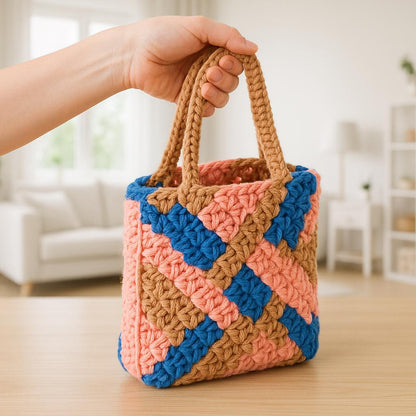 Mosaic Granny Square Crochet Bag Pattern: Beginner-Friendly PDF Tutorial (Instant Download) BBM