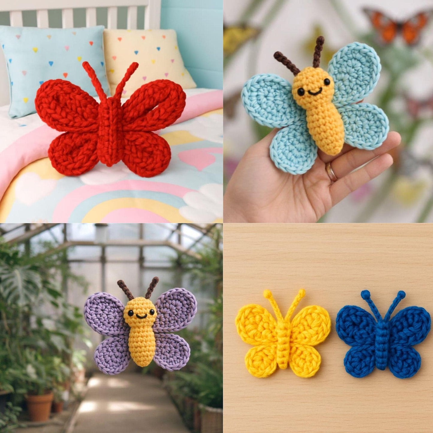 Crochet Butterfly Pattern Bundle | 2 PDF Patterns | Amigurumi Butterfly BBM