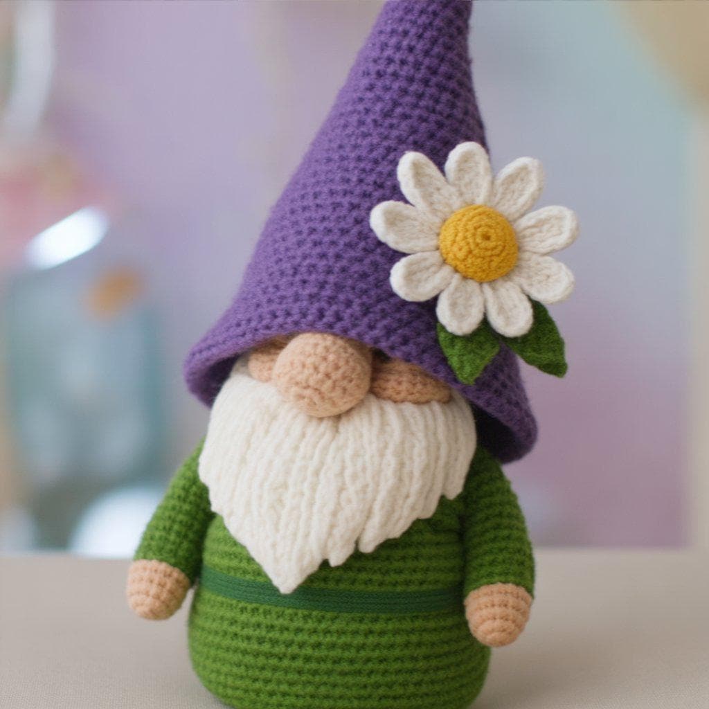 Daisy Gnome Crochet Pattern: Amigurumi Flower Gnome (PDF Download) BBM