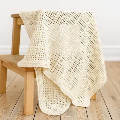 Crochet Baby Blanket Pattern PDF | Easy Summer Filet Design DIY BBM