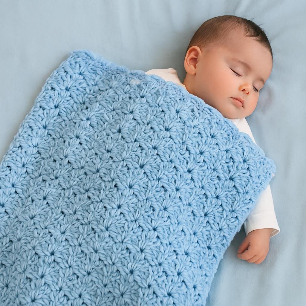 shell Stitch Blanket Crochet Pattern PDF | Quick & Easy Beginner Tutorial BBM