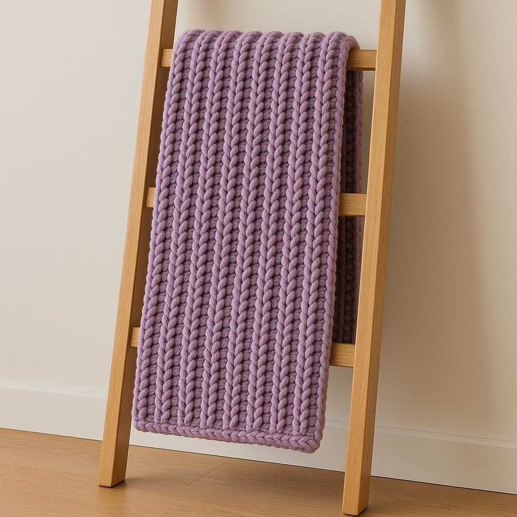 Cozy Ridge Chunky Ribbed Crochet Blanket Pattern BBM