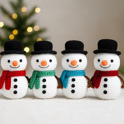Cozy Snow Friend Crochet Pattern PDF | Amigurumi Snowman BBM