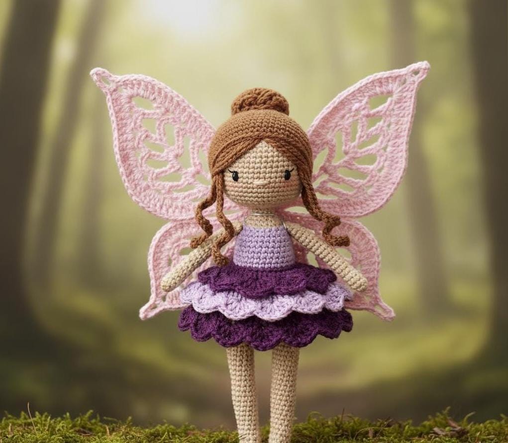 Enchanted Fairy doll Pattern PDF | Whimsical Amigurumi Doll Tutorial | Intermediate Crochet DIY BBM
