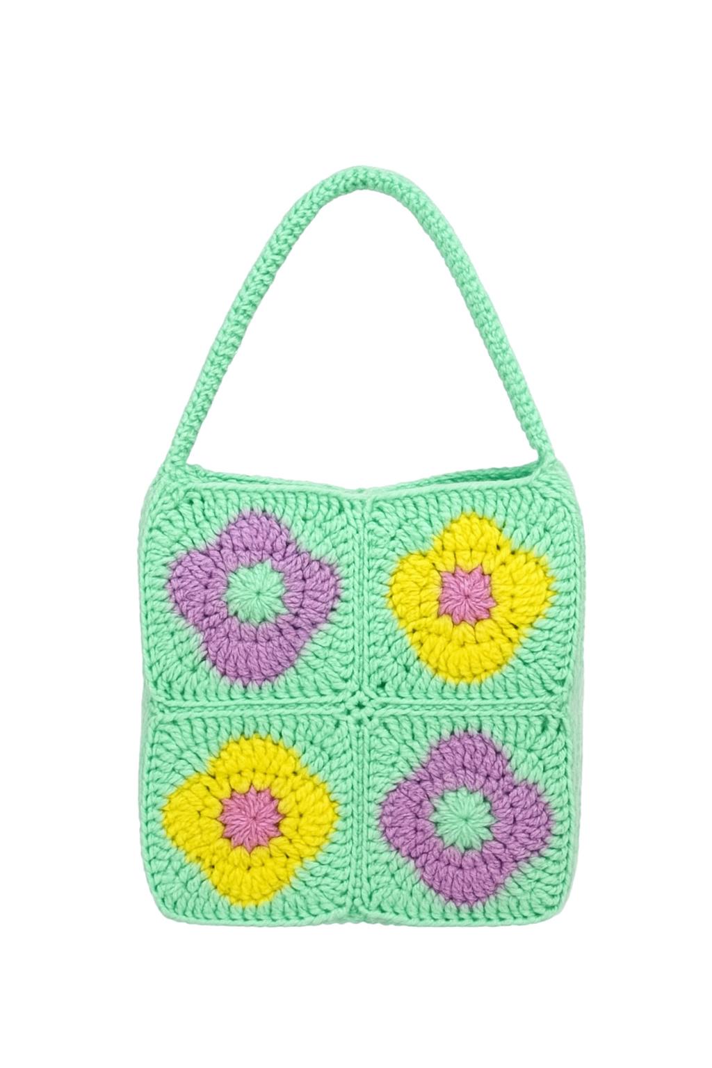 Crochet Round Bag Pattern: DIY Striped Clutch with T-Shirt Yarn (PDF Pattern) BBM
