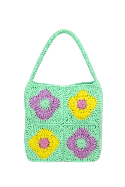 Crochet Round Bag Pattern: DIY Striped Clutch with T-Shirt Yarn (PDF Pattern) BBM