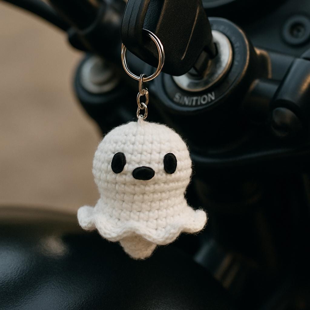 Ghost Crochet Pattern PDF | Easy Amigurumi Keychain Plush DIY BBM