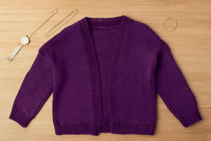 Chunky Knit Cardigan Pattern: Women's Oat Sweater (PDF Download) BBM