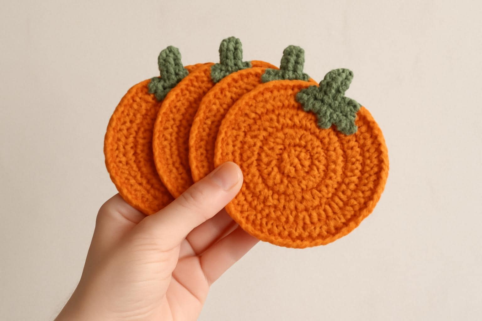 Pumpkin Coaster Crochet Pattern PDF | Beginner-Friendly Fall Decor | Quick Easy Gift | Halloween & Thanksgiving Home BBM