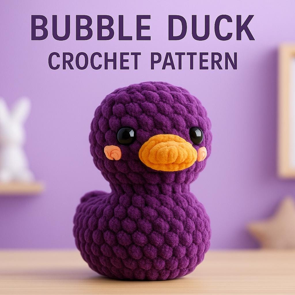 Duck Crochet Pattern PDF | DIY No-Sew Amigurumi Plush Toy Instant Download BBM