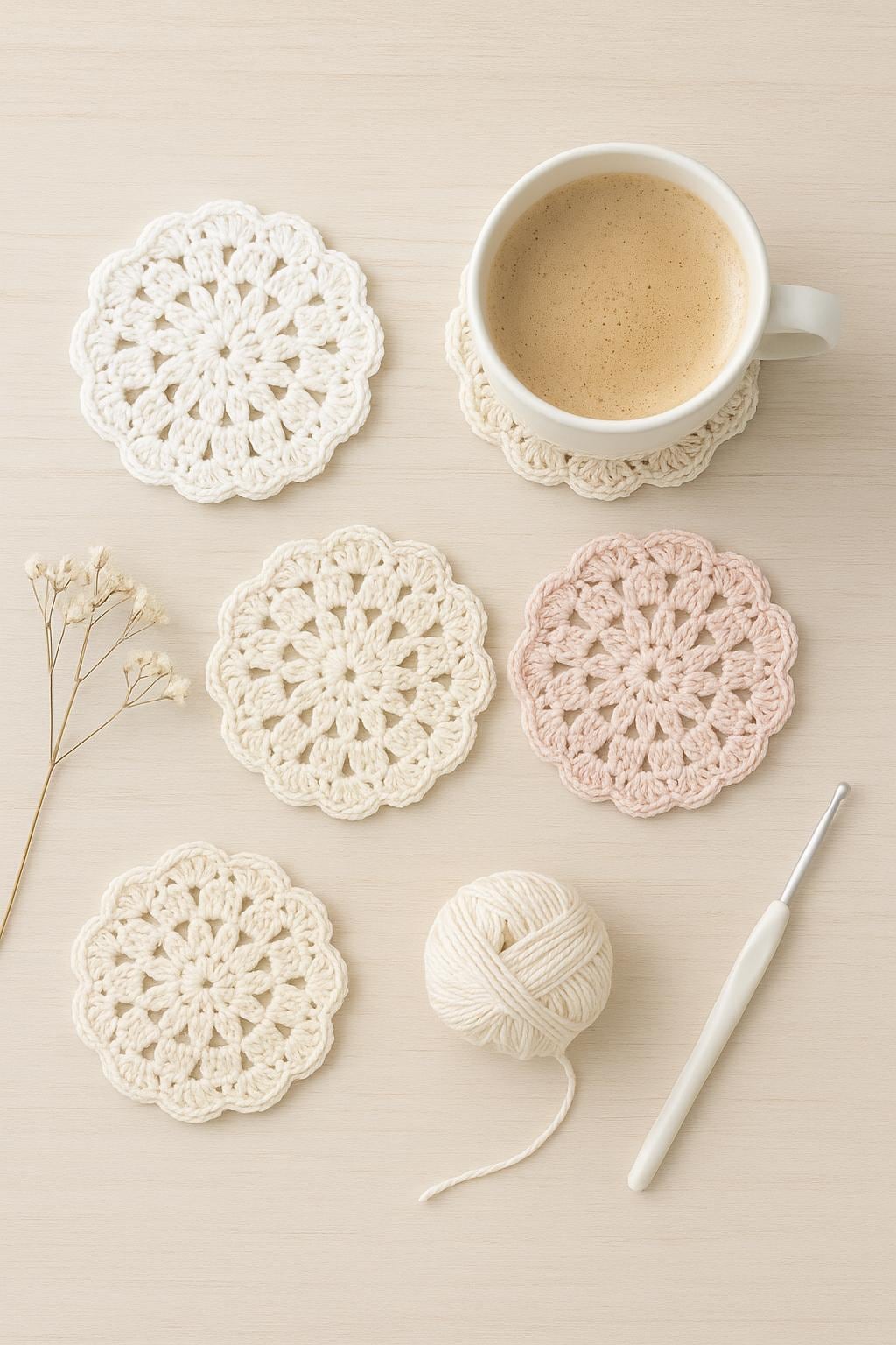 Mandala Crochet Coaster Pattern: Beginner-Friendly PDF (Instant Download) BBM