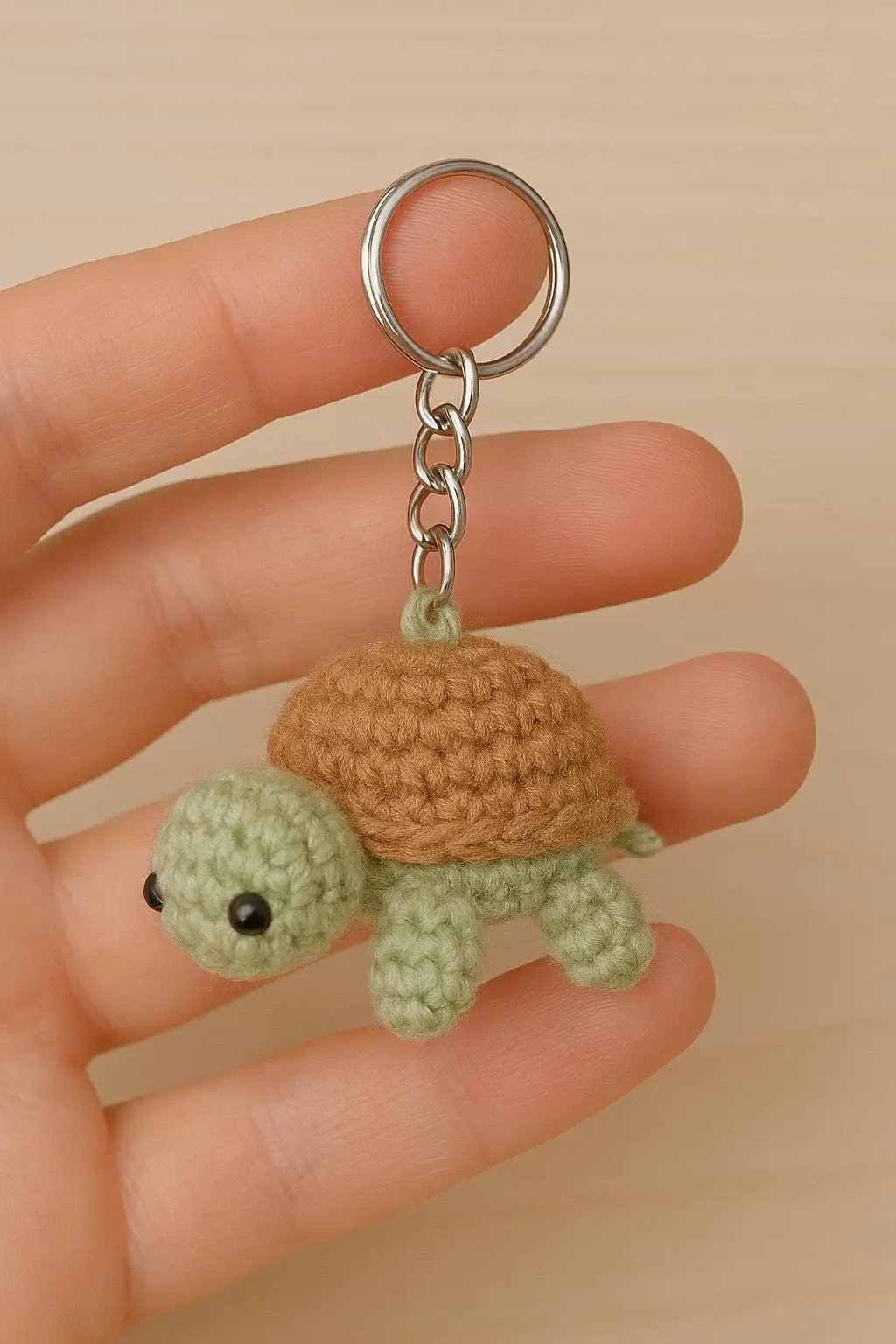 Mini Turtle Crochet Pattern PDF | Amigurumi Animal Keychain DIY Tutorial BBM