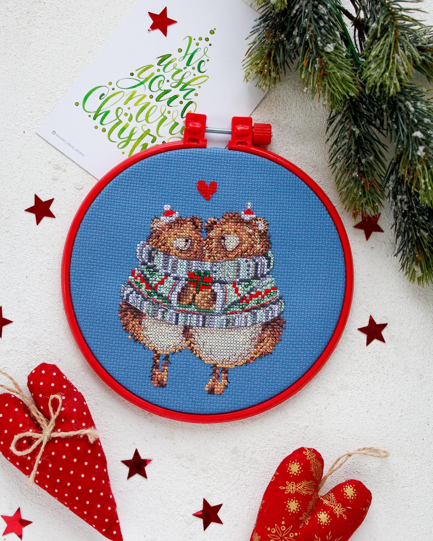 Cross stitch kit Give me a hug AHM-027 Abris Art