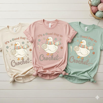 Crochet Lover Sublimation Design | Goose with Yarn PNG | Funny Duck Digital Download for T-Shirt BBM