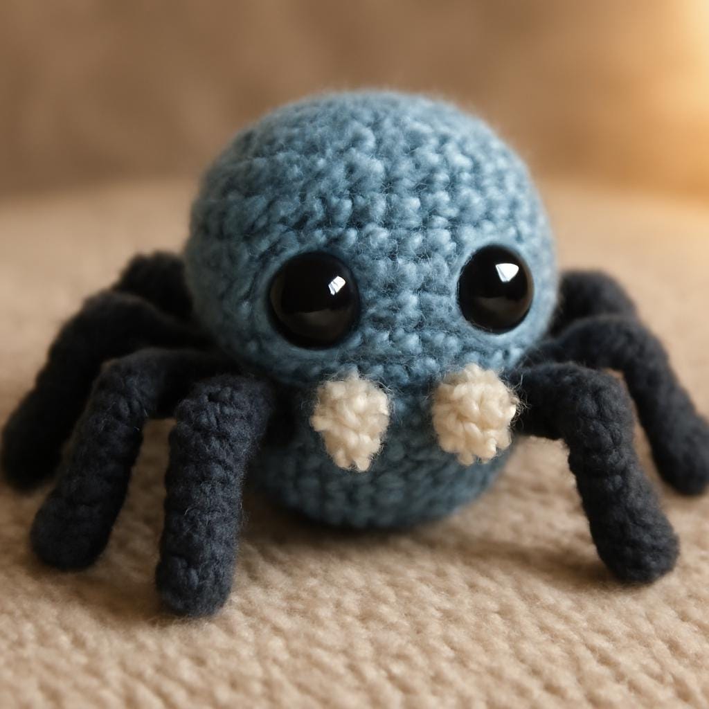 Crochet Spider Amigurumi Pattern PDF | Easy Plush Toy Halloween Decor BBM