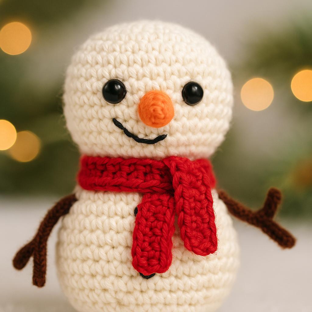Cozy Snow Friend Crochet Pattern PDF | Amigurumi Snowman BBM