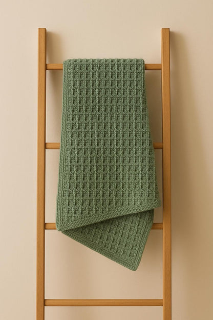 Waffle Stitch Crochet Blanket Pattern | Textured Afghan Throw PDF BBM