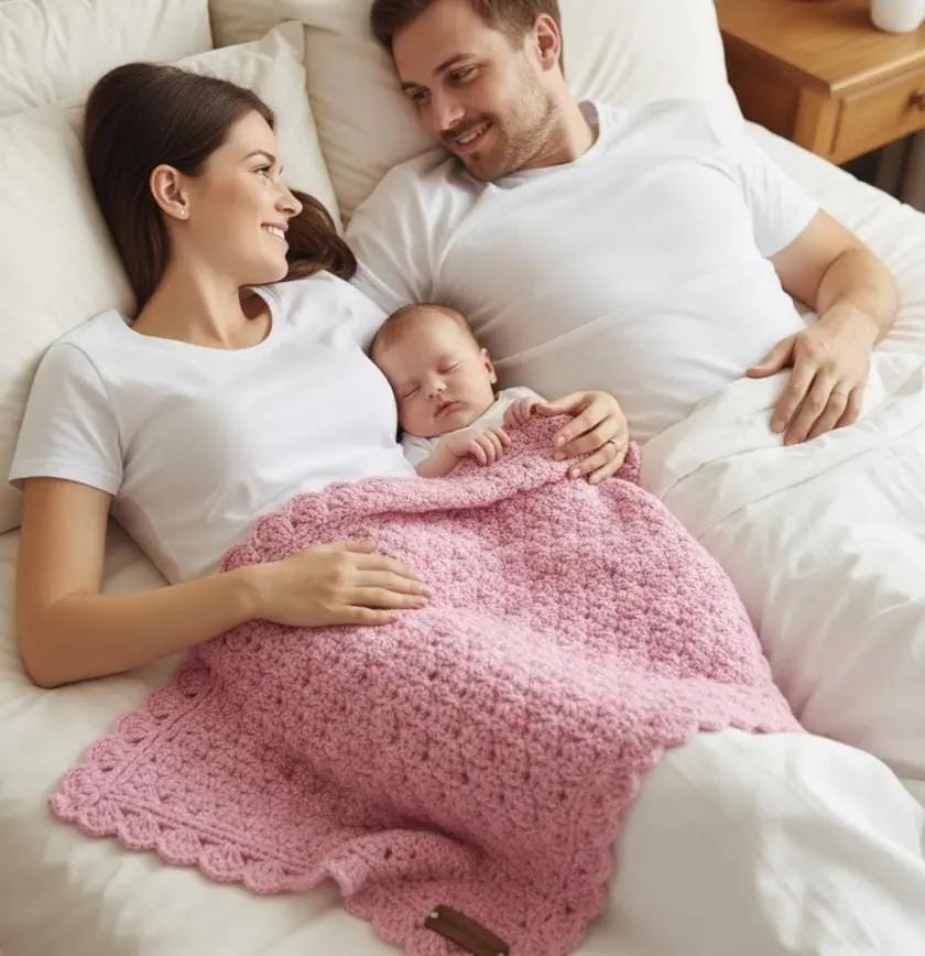 Easy Shell Stitch Crochet Baby Blanket Pattern: Beginner PDF (Digital Download BBM