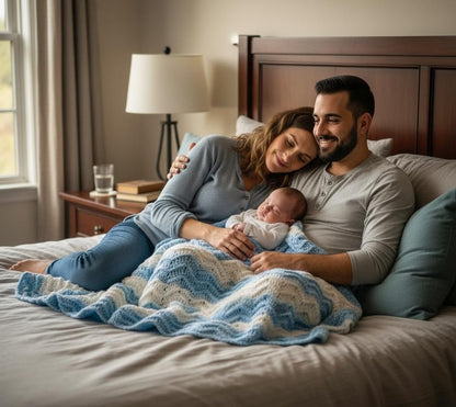 Shell Stitch Baby Blanket Crochet PDF | Whispering Waves Pattern Digital Download BBM