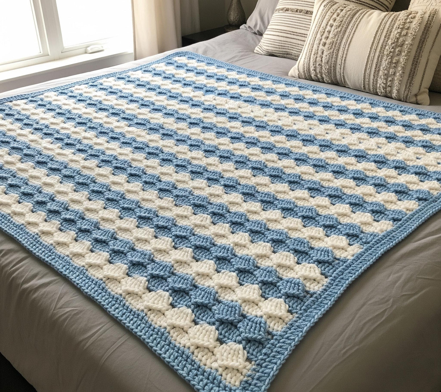 Shell Stitch Baby Blanket Crochet PDF | Whispering Waves Pattern Digital Download BBM