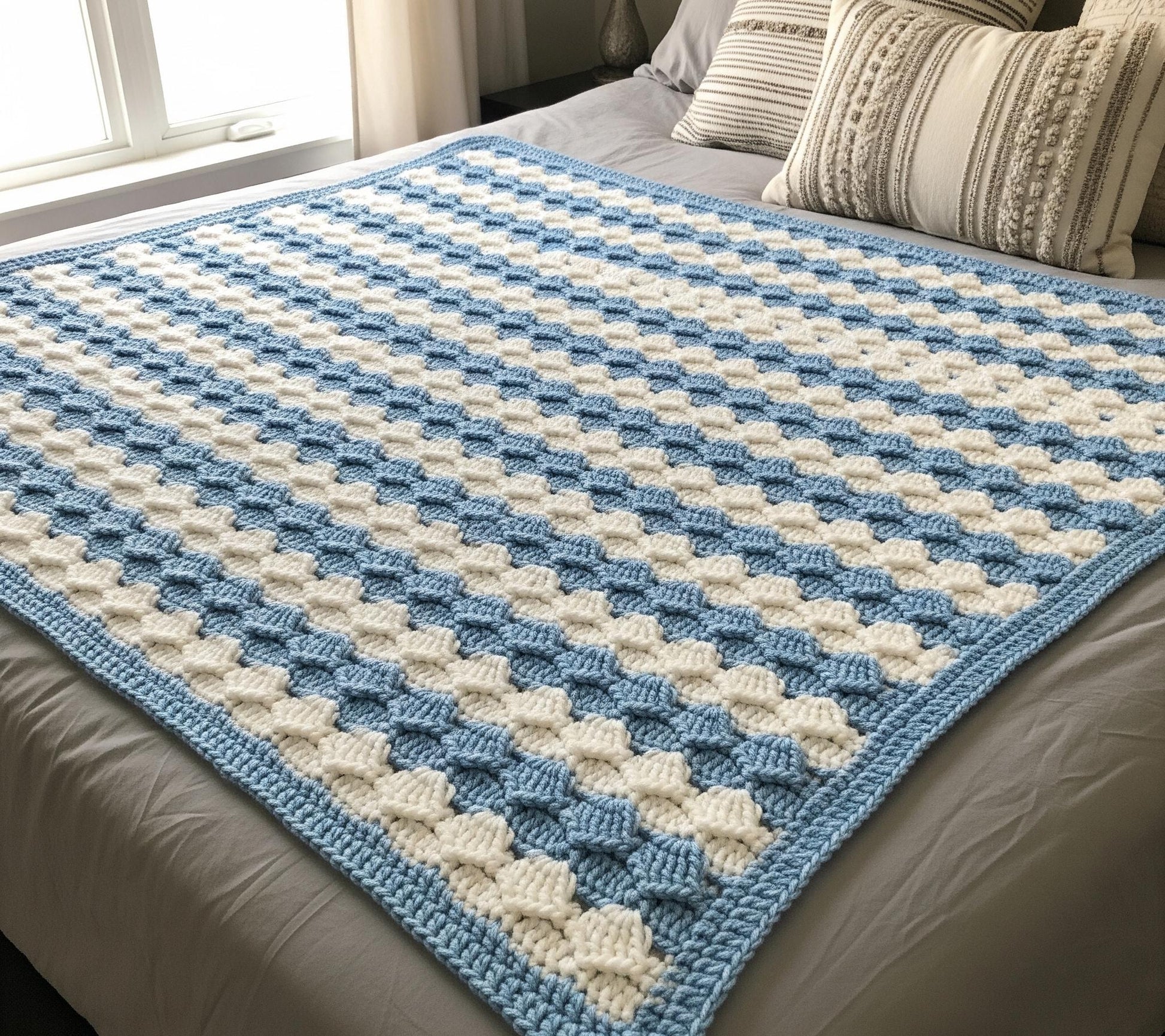 Shell Stitch Baby Blanket Crochet PDF | Whispering Waves Pattern Digital Download BBM