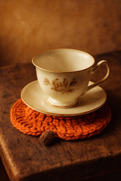 Crochet Coaster Pattern Bundle | 2 Easy PDF Patterns – Cat & Pumpkin Coaster Set BBM