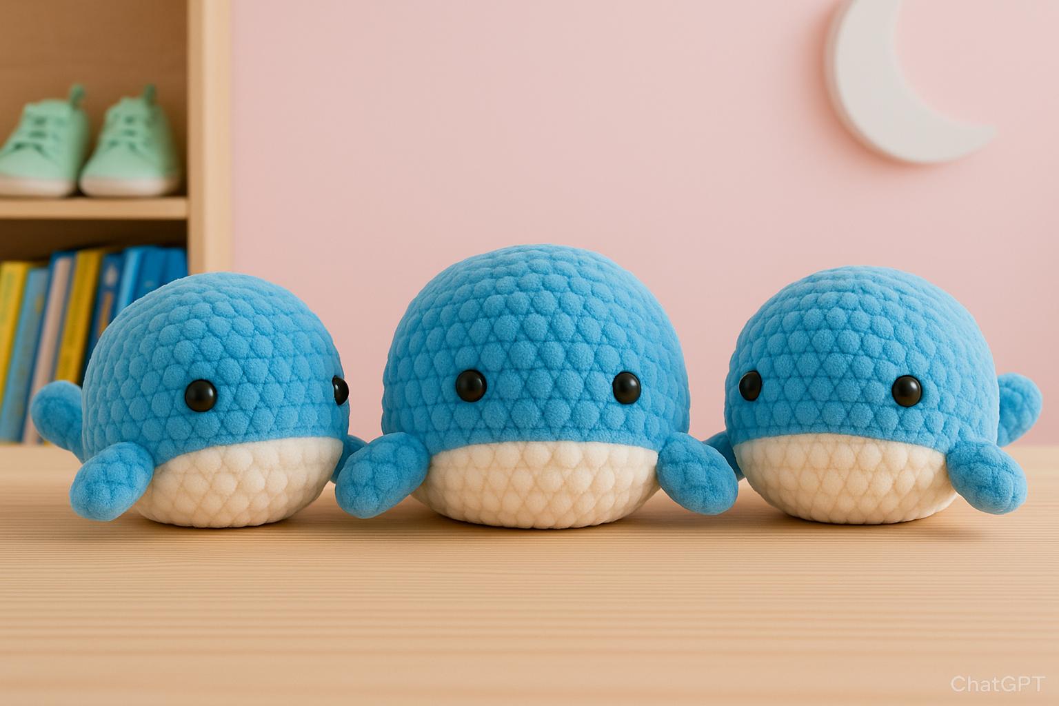Whale Crochet Pattern PDF | Beginner Friendly No-Sew Amigurumi Plush DIY BBM