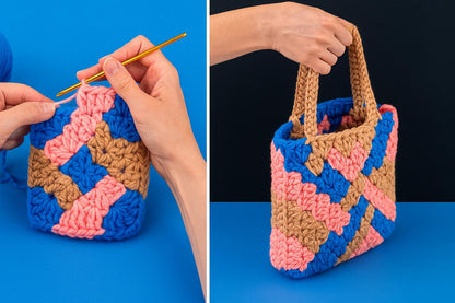 Mosaic Granny Square Crochet Bag Pattern: Beginner-Friendly PDF Tutorial (Instant Download) BBM