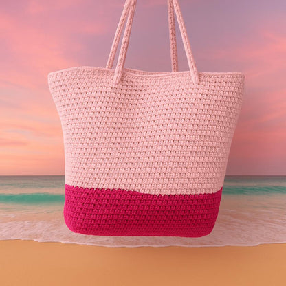 Crochet Beach Bag Pattern PDF: Easy Two-Tone Summer Tote BBM