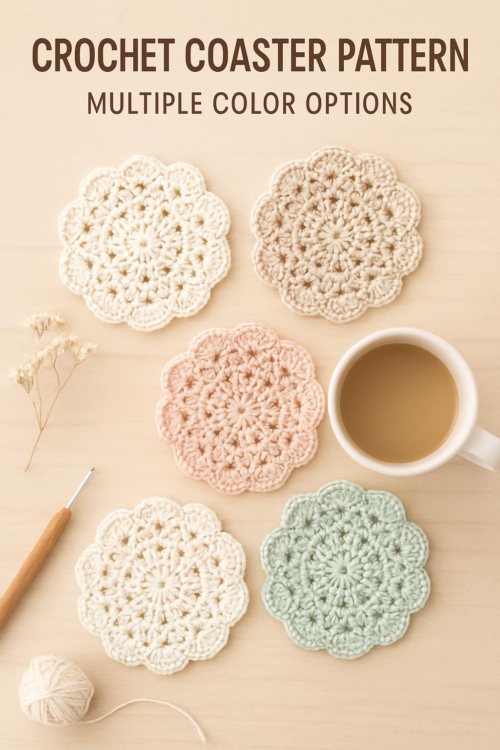 Mandala Crochet Coaster Pattern: Beginner-Friendly PDF (Instant Download) BBM