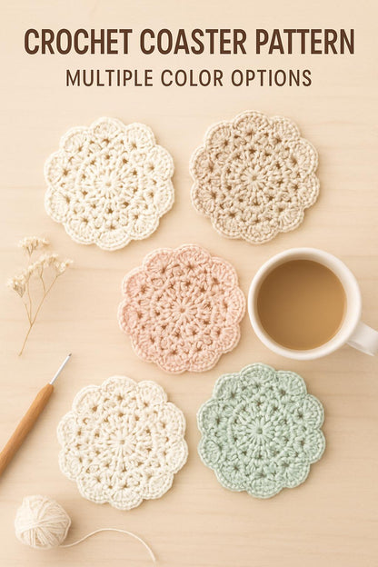 Mandala Crochet Coaster Pattern: Beginner-Friendly PDF (Instant Download) BBM