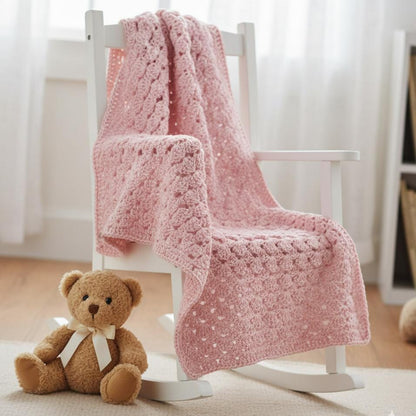 Cozy Shell Stitch Baby Blanket Crochet Pattern PDF | Beginner Friendly Striped or Solid Tutorial BBM
