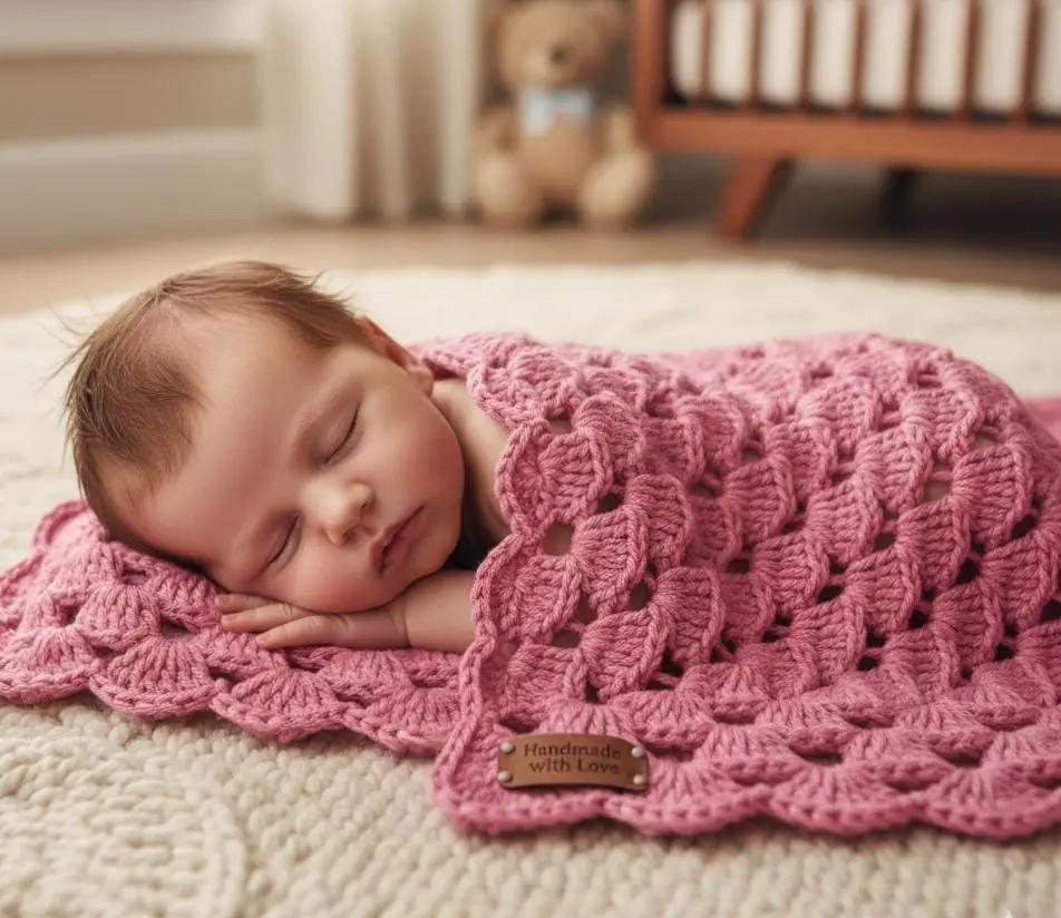 Easy Shell Stitch Crochet Baby Blanket Pattern: Beginner PDF (Digital Download BBM