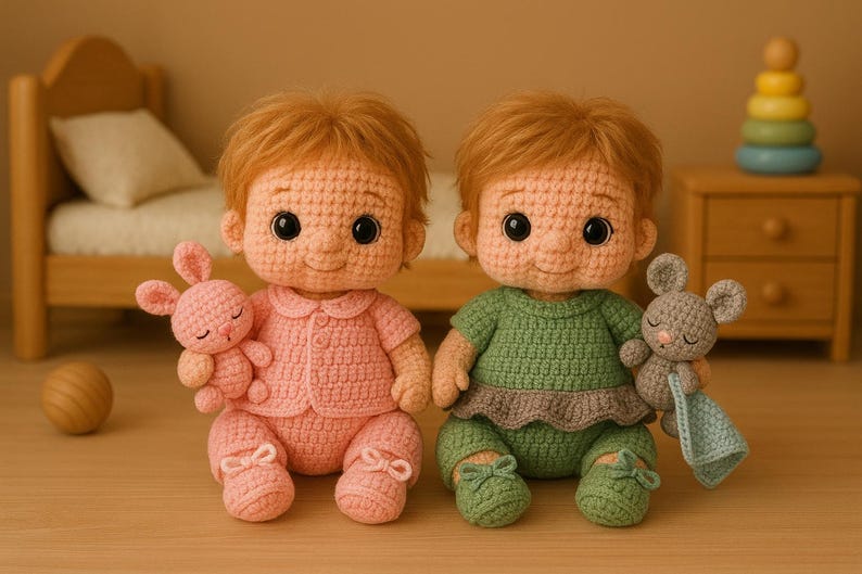 Baby Doll Crochet Pattern PDF | Amigurumi Baby with Clothes, Basket & Accessories | DIY Soft Toy | Instant Download BBM