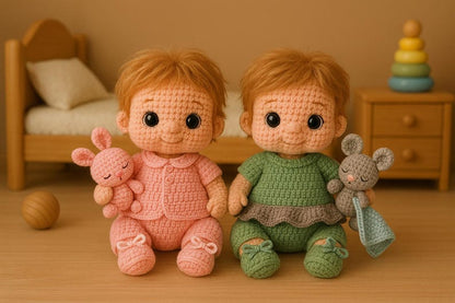 Baby Doll Crochet Pattern PDF | Amigurumi Baby with Clothes, Basket & Accessories | DIY Soft Toy | Instant Download BBM