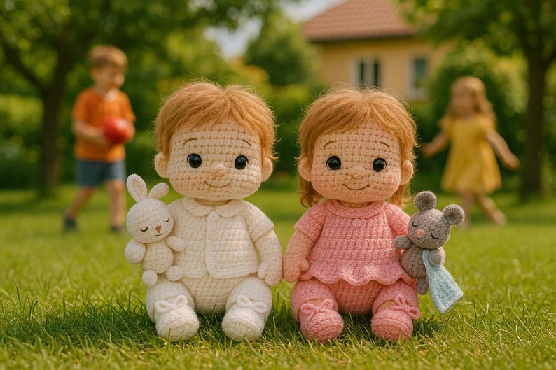 Baby Doll Crochet Pattern PDF | Amigurumi Baby with Clothes, Basket & Accessories | DIY Soft Toy | Instant Download BBM