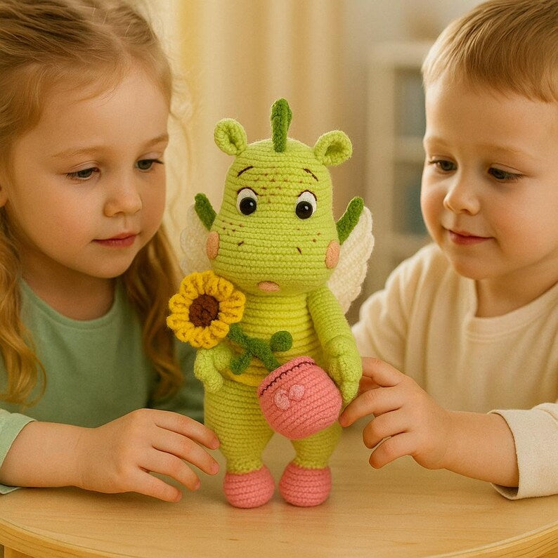 Crochet Dinosaur Pattern Set of 3 | Amigurumi Dinosaurs PDF | Plush Dino Triceratops & Diplodocus | Crochet Dino Toy | DIY Dragon Crochet BBM