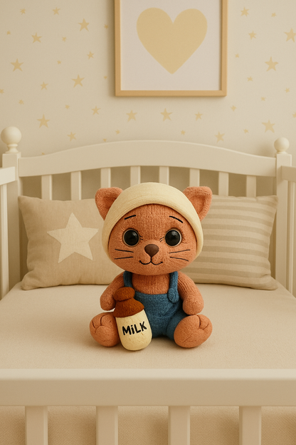 Baby Cat in Basket Crochet Pattern PDF, Amigurumi Kitten Toy Pattern, DIY Cat Plush, Crochet Baby Cat with Basket Tutorial BBM