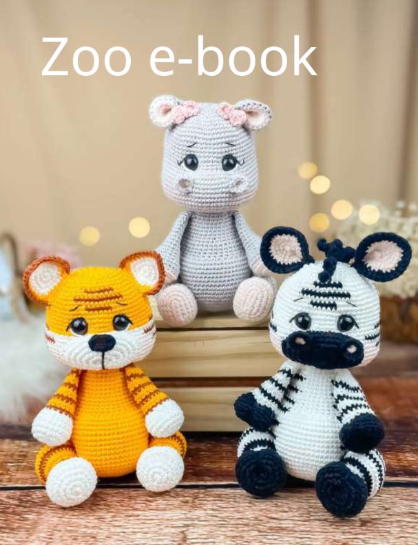 Zoo Animals Amigurumi Crochet Pattern E-Book | PDF Digital Download BBM