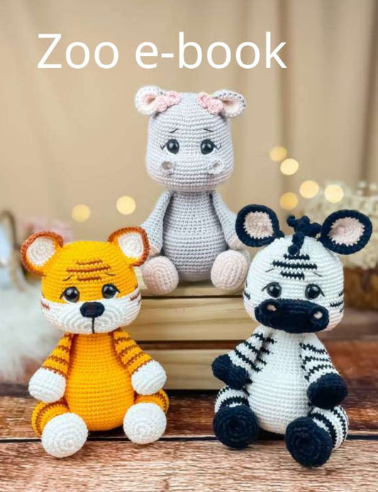 Zoo Animals Amigurumi Crochet Pattern E-Book | PDF Digital Download BBM